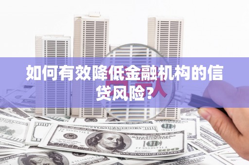 永和如何有效降低金融机构的信贷风险？